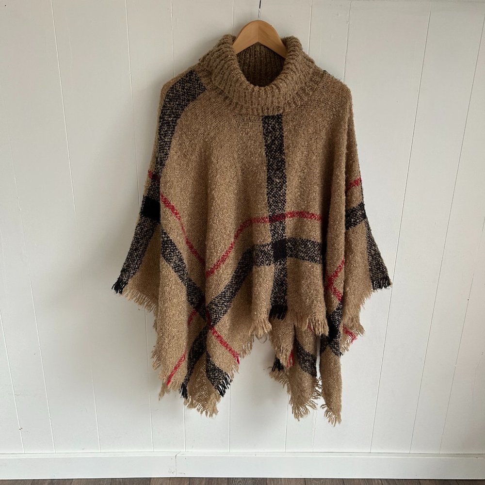 Beautiful Plaid Poncho